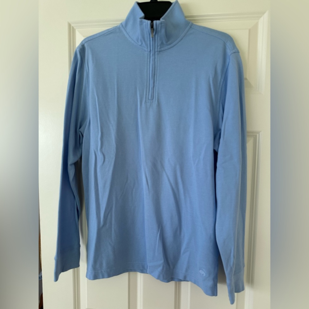 Brooks Brothers Light Blue Quarter-Zip Pullover